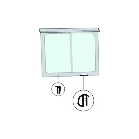 Louvered Window Seal Set, Not Westfalia, Splitscreen 55-67