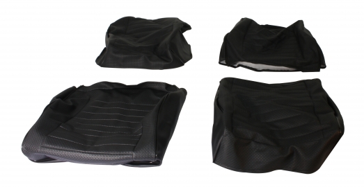 Front seat covers only, 74-76 Euro Low Back, B/W