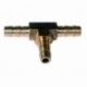Fuel hose T piece, brass 1/4