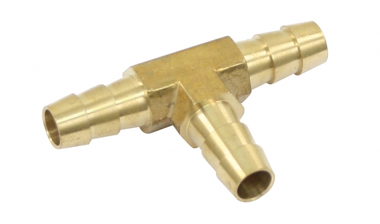 Fuel hose T piece, brass 5/16