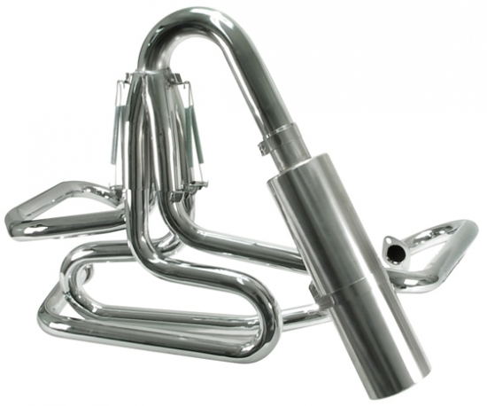 EMPI Comp Exhaust 1 5/8" Chrome with s/s Muffler