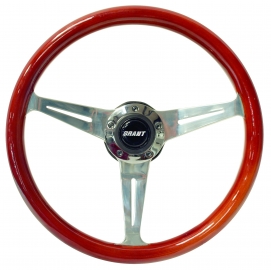 Steering Wheel Wood 14.5" Collectors 3" Dish