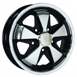 Wheel, SSP Fooks , Black & Polished 5/130 -4.5x15-ET45*