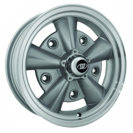 Wheel, SSP Crest, Silver/Polish Lip,5/205 5.5x15 ET12