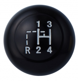 Gear Knob, Stock with Shift Pattern, 7mm, T1 61-67, Black