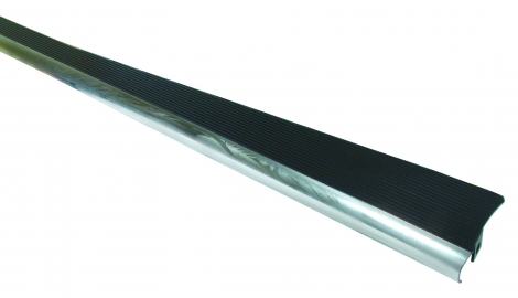 Running Boards, Alloy, Satin Black with Polished Edge, Pair