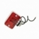 Micro tail light, chrome, red