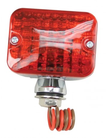 Mini Tail Light, Chrome, Red