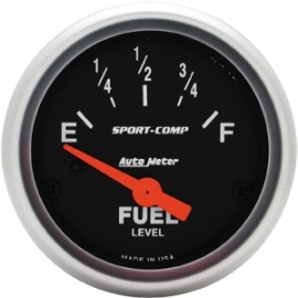 Fuel gauge Univ 2 1/16" S/Comp For universal sender*