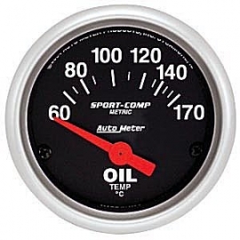 Oil temp gauge 2 1/16 S/Comp 60-150C with sender