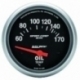 Oil temp gauge, 2 5/8", S/Comp, 60-170deg C with sender*