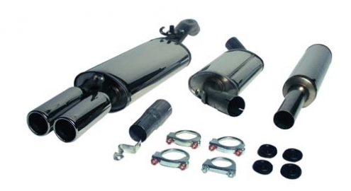 Jetex Exhaust System, Stainless, Mk2 Golf, Resonated, 2 Inch