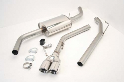 Stainless Exhaust System, 3'' Twin, Diesel, SWB T4 96-03