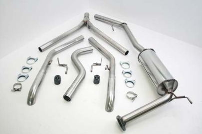 Stainless Exhaust System, 2 x Turndown, SWB T4 96-03