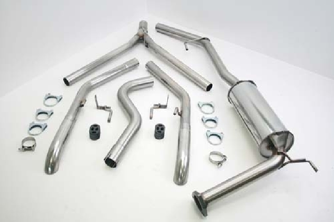 Stainless Exhaust System, 2 x Turndown, SWB T4 96-03