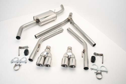 Stainless Exhaust System, 2 x 3'' Twin, Dsl, SWB T4 96-03