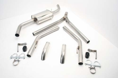 Stainless Exhaust System, 2 x Turndown, Dsl, LWB T4 96-03