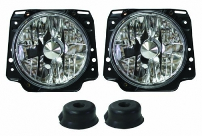 Headlamps, Mk2 Golf Crystal clear for RHD, Supplied as pair