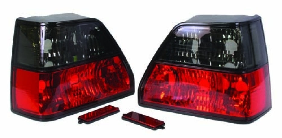 Rear Lights, Crystal Red/Smoked, GTI 16V Style, Mk2 Golf