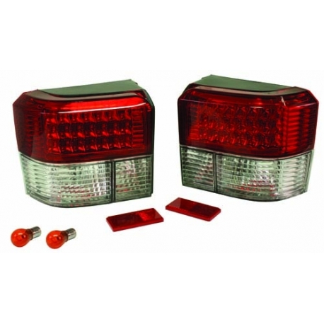 Rear Light Set, LED Red/Clear, T4 90-03