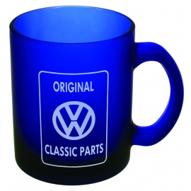Mug, Original Classic Parts Logo, Blue Glass, Genuine VW