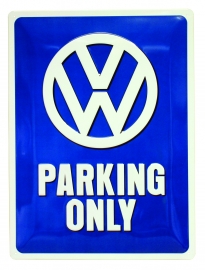 Placa Metálica - 30x40cm VW Parking only, Original VW