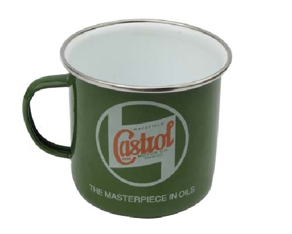 Castrol Classic Green Enamelled Tin Mug