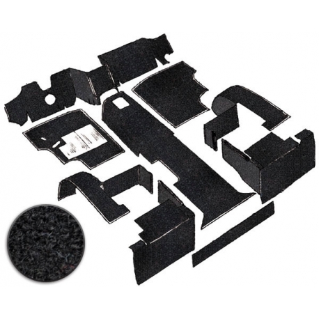 Carpet Set Cab Nylon 9pc T25 Diesel LHD Black