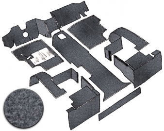 Cab Carpet Set, Nylon 10pc Diesel LHD Grey, T25