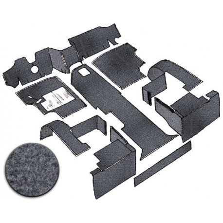 Cab Carpet Set, Nylon 10pc Diesel LHD Grey, T25