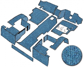 9pc Carpet Set, Narrow Weave, Blue, Petrol, RHD, T25 80-92