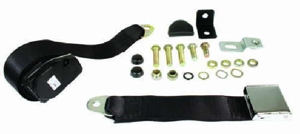 Cinturones de Seguridad, Cromado, delantero, Inertia, Negro