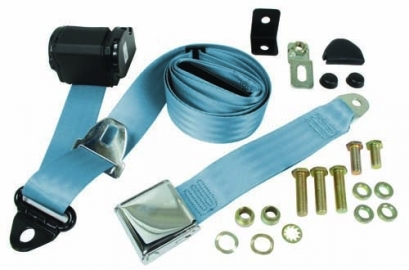 Cinturones de Seguridad, Cromado, delantero, Inertia, Azul