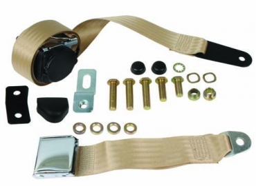 Cinturones de Seguridad, Cromado, delantero, Inertia, Crema