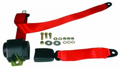 Cinturones de Seguridad, Standard, traseros inercia, rojo