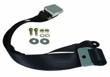 Cinturones de Seguridad, 2 Puntos, hebilla Cromado, Negro
