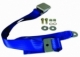 Lap Belt, 2pt Static, Chrome Buckle, Blue Web, Beetle