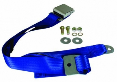 Cinturones de Seguridad, 2 Puntos, hebilla Cromado, Azul