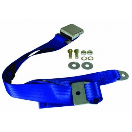 Cinturones de Seguridad, 2 Puntos, hebilla Cromado, Azul