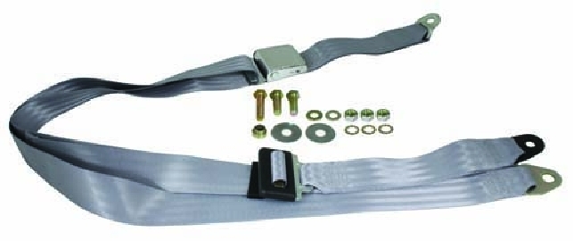 Cinturones de Seguridad, 3 Puntos, Statico, Hebilla Cromado, gris