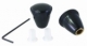 **SO** Radio knobs , black, pair with Allen key