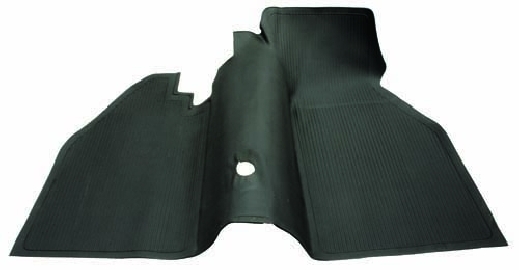 Front Floor Mat, Grey Rubber, Over Tunnel, LHD, Beetle 60 67