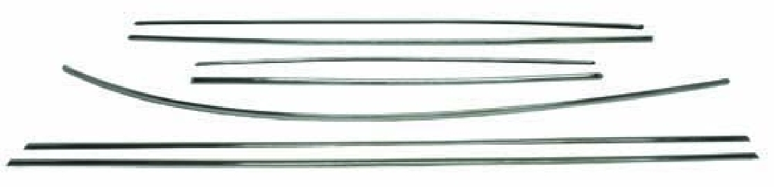 Dlx 7 Piece Trim Set in Stainless Stl, Beetle 66-67  A