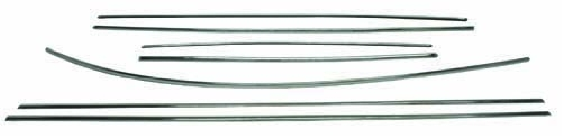 Dlx 7 Piece Trim Set in Stainless Stl, Beetle 66-67  A