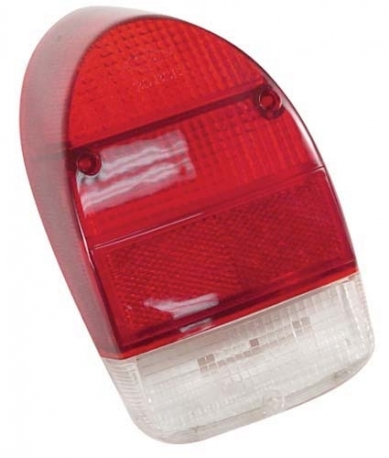 Lens, rear lamp U.S.spec Red/white 71-73 left, Beetle