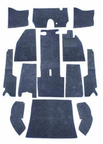 Carpet Set, RHD, Charcoal Narrow Weave, Beetle 58-64