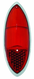 Tail light lens, red,60-69