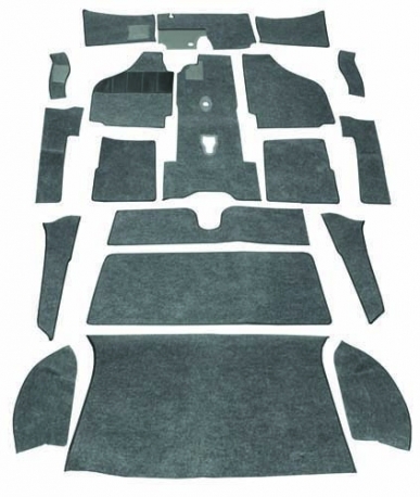 Carpet set,coupe,LHD,1970 charcoal, narrow weave