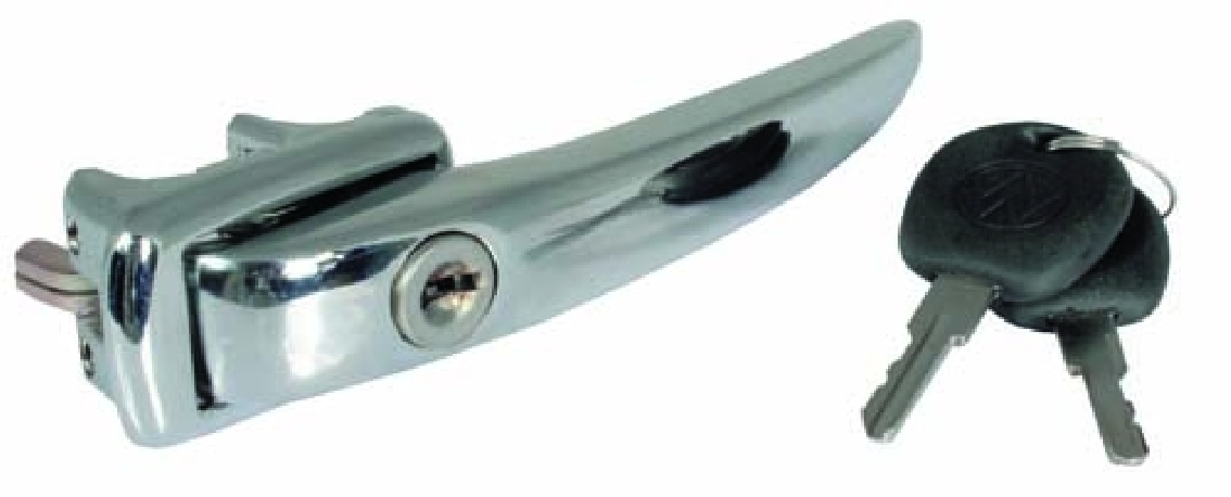 Cab Door Handle T2 Split  60 Chrome, Locking Deep Base