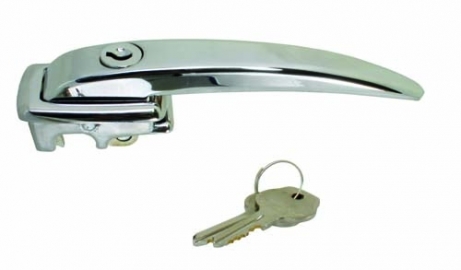 Cab door Handle T2 Split 61-64 Chrome Locking, Shallow base